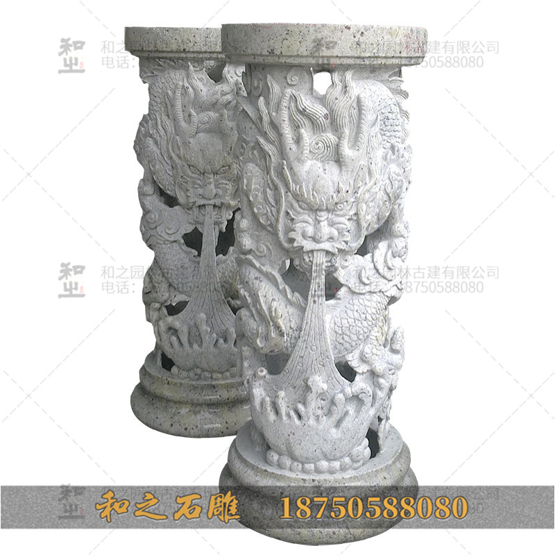仿古石雕龍柱