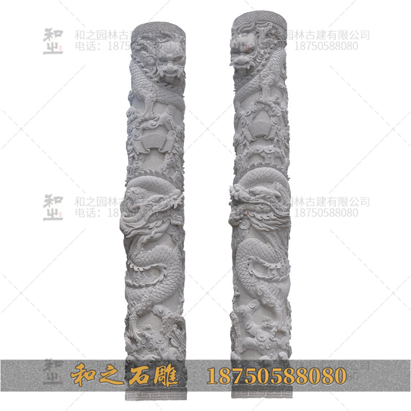 寺廟石雕龍柱