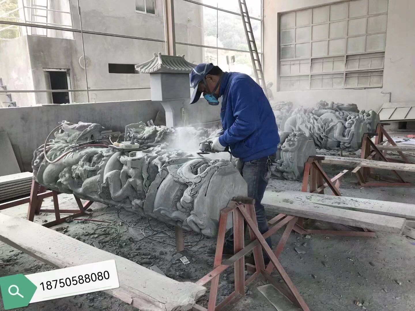 石雕龍柱加工